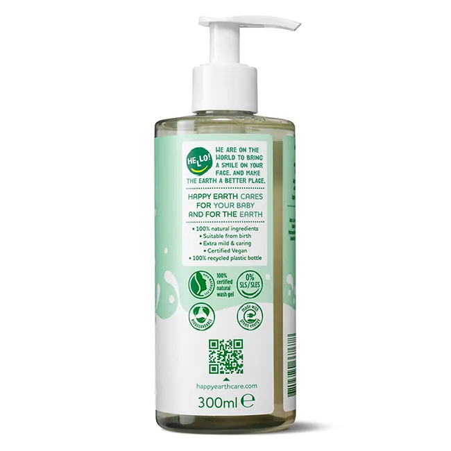 Happy Earth Was & badgel zeepvrij baby & kids (300 ml)