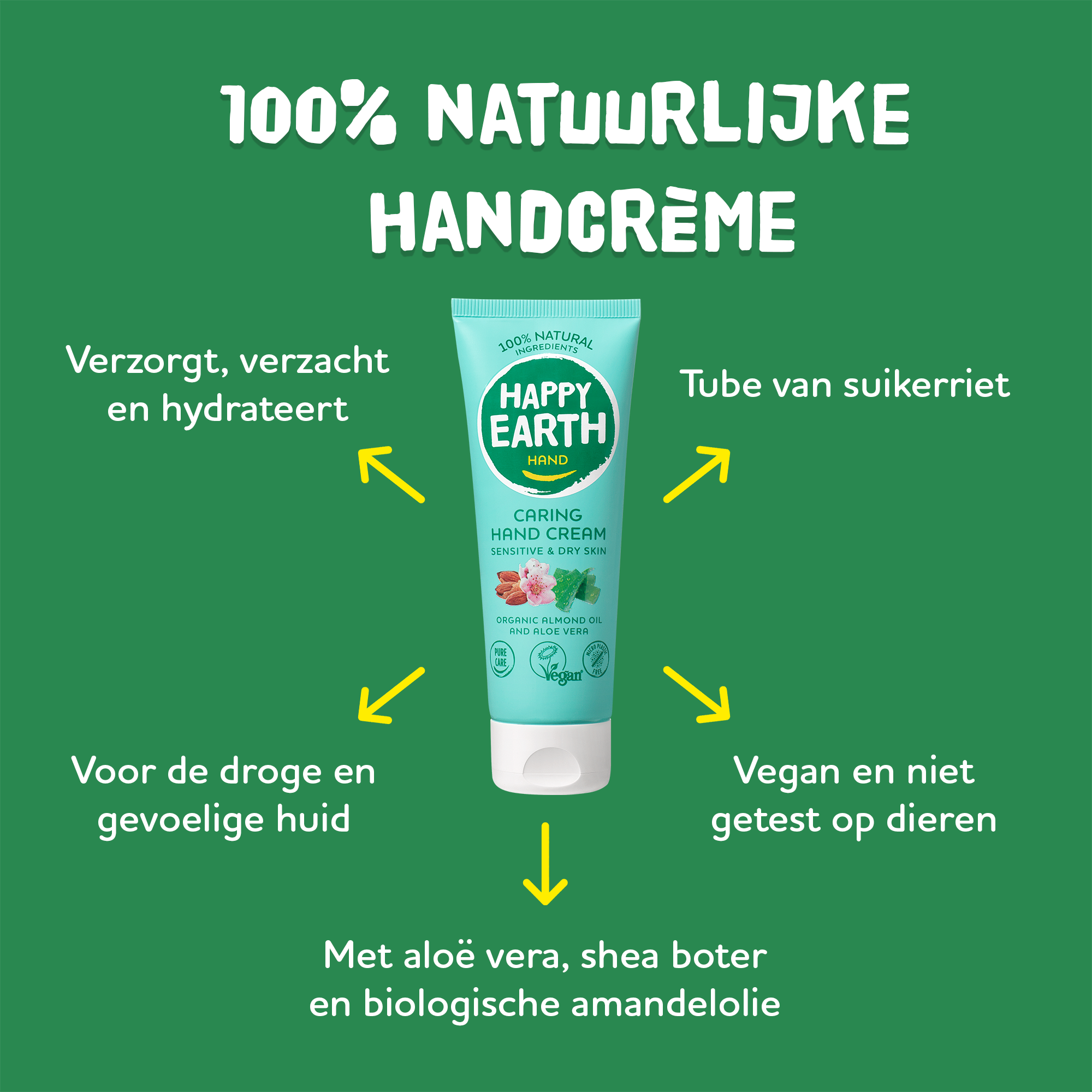Happy Earth Handcreme Verzorgend (75 ml) - image 2