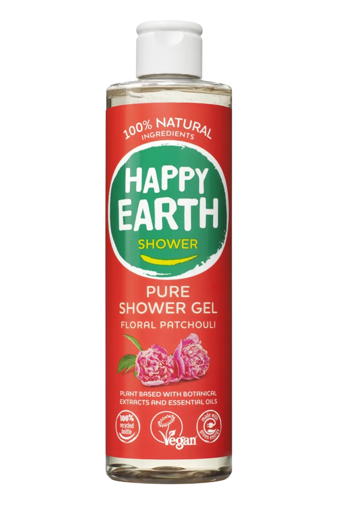 Happy Earth Pure showergel floral patchouli (300 ml)