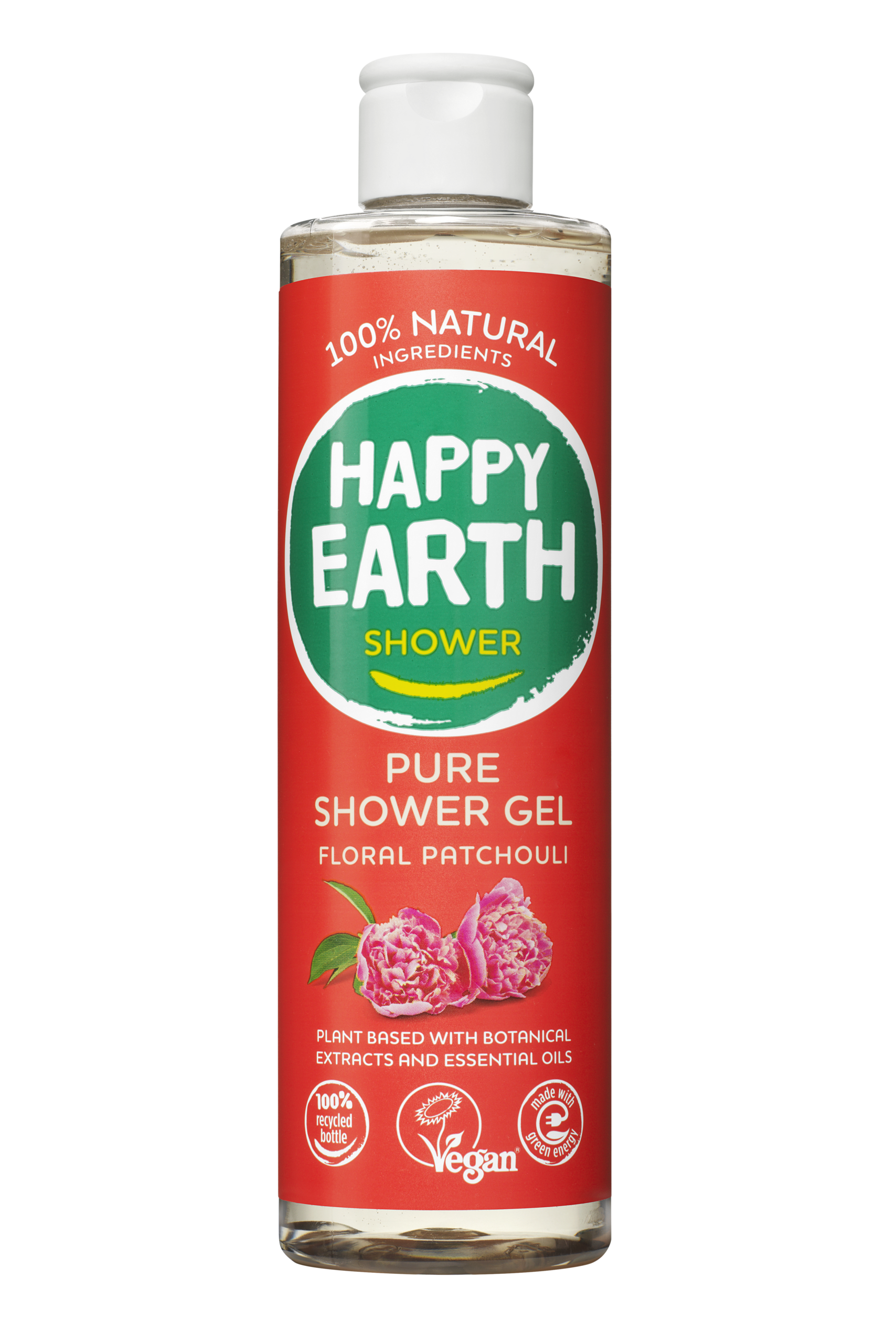 Happy Earth Pure showergel floral patchouli (300 ml)