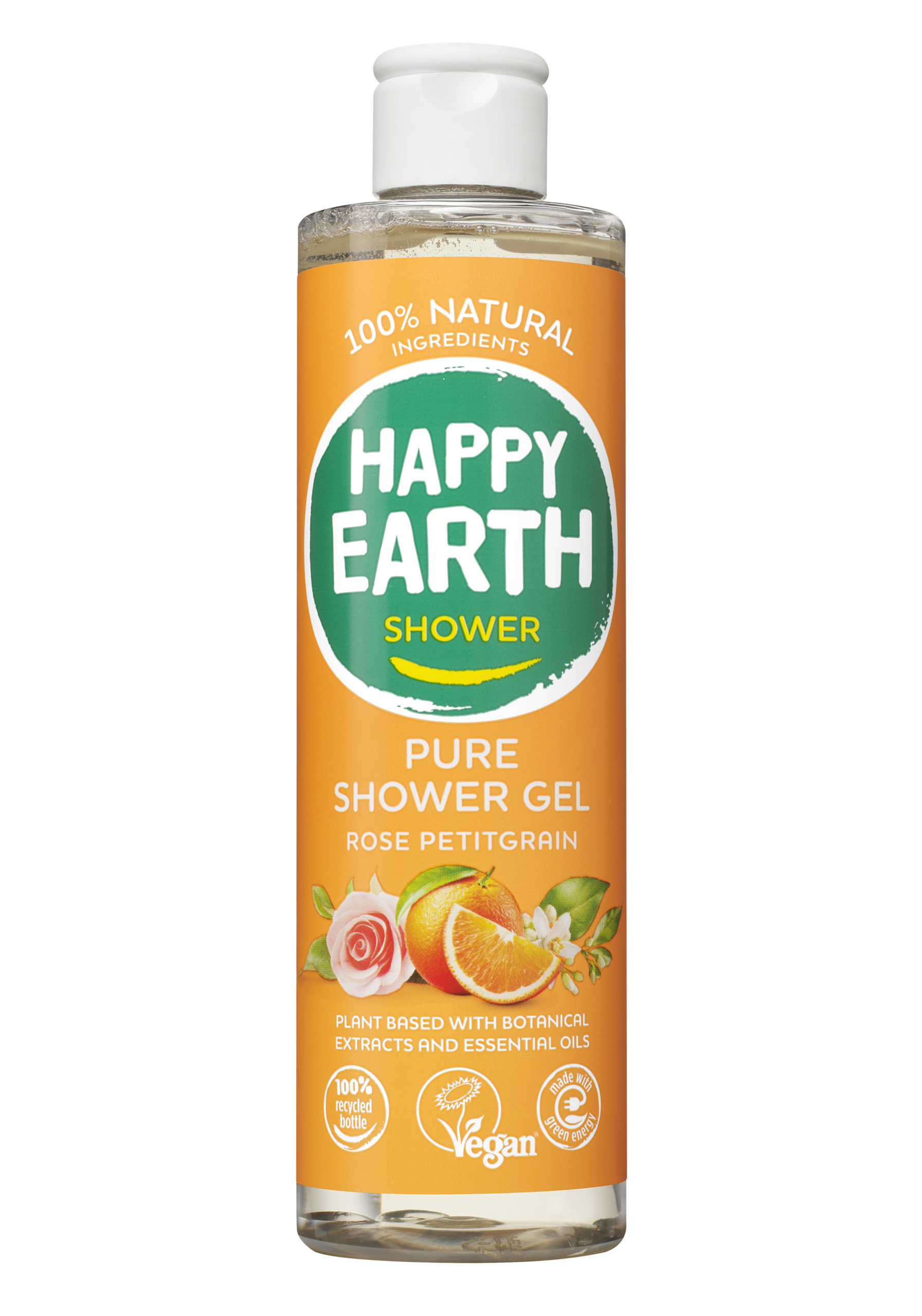 Happy Earth Pure showergel rose petitgrain (300 ml)