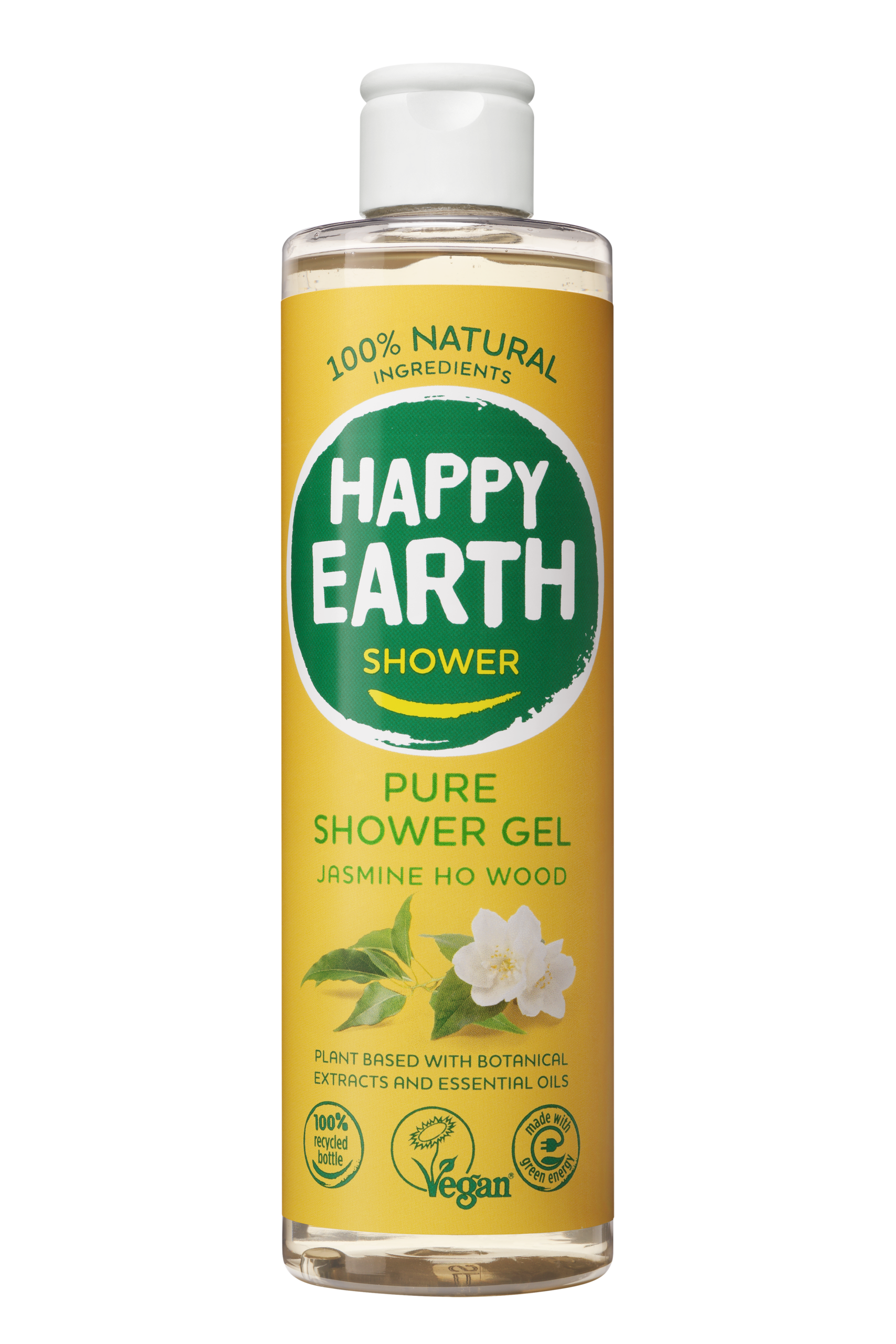 Happy Earth Douchegel jasmine ho wood (300 ml)