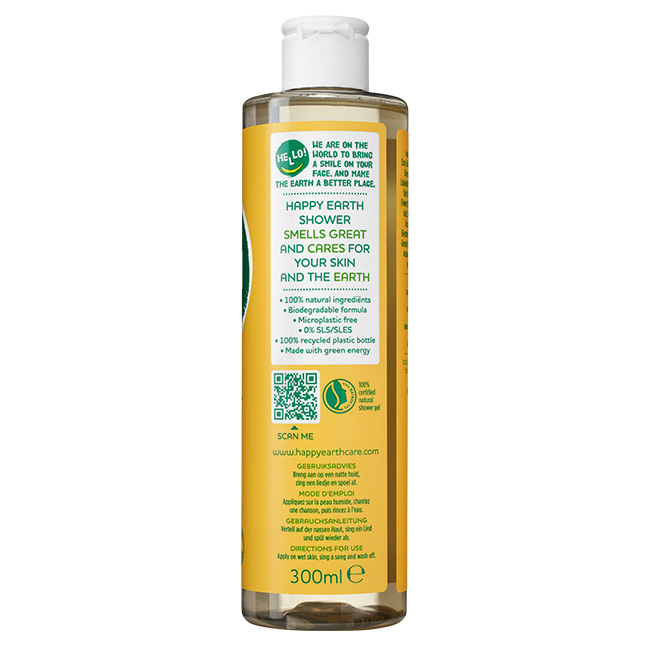 Happy Earth Douchegel jasmine ho wood (300 ml)