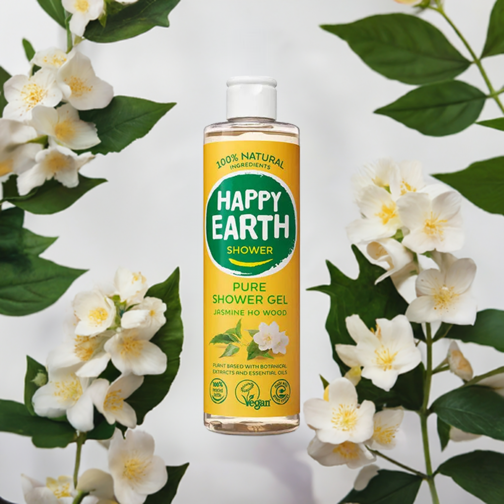 Happy Earth Douchegel jasmine ho wood (300 ml) - image 4