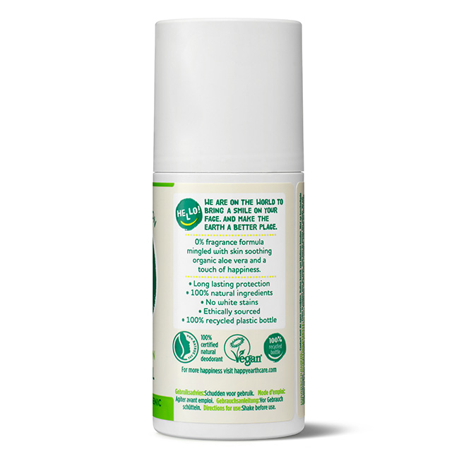 Happy Earth Pure deodorant roll-on unscented (75 ml) - image 2