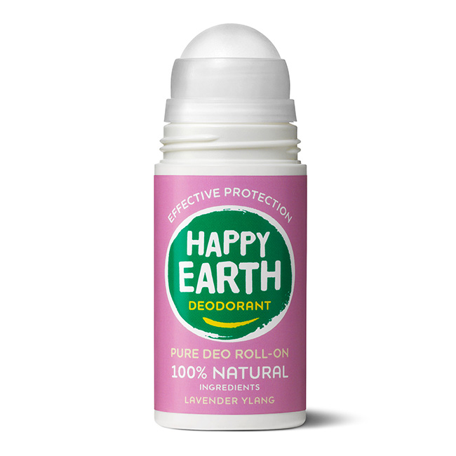 Happy Earth Pure deodorant roll-on lavender ylang (75 ml)
