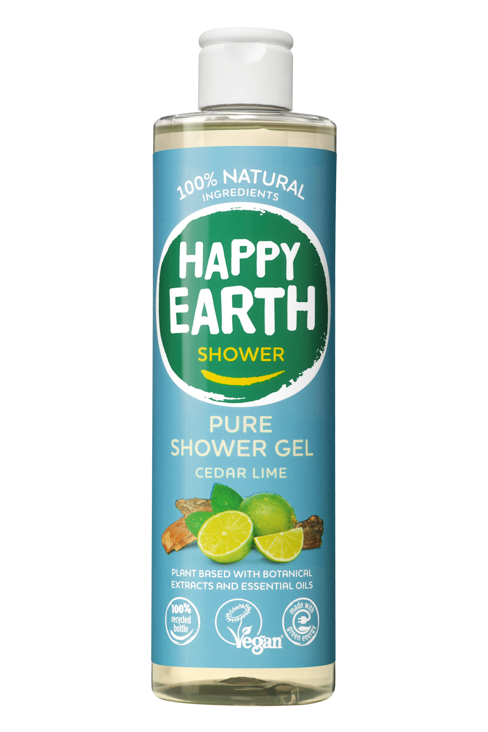 Happy Earth Pure showergel cedar lime (300 ml)