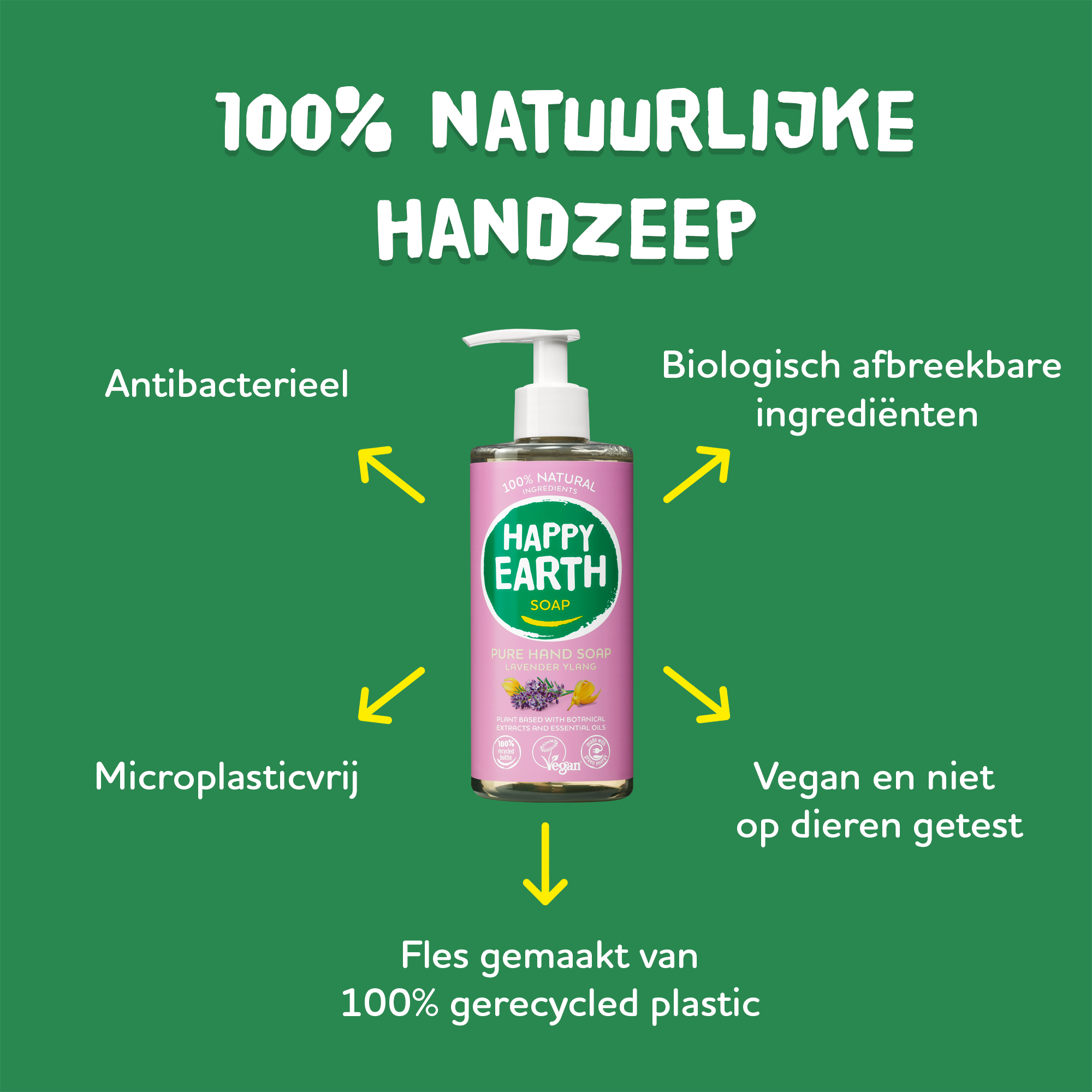 Happy Earth Pure Hand Soap Lavender Ylang (300 ml) - image 2