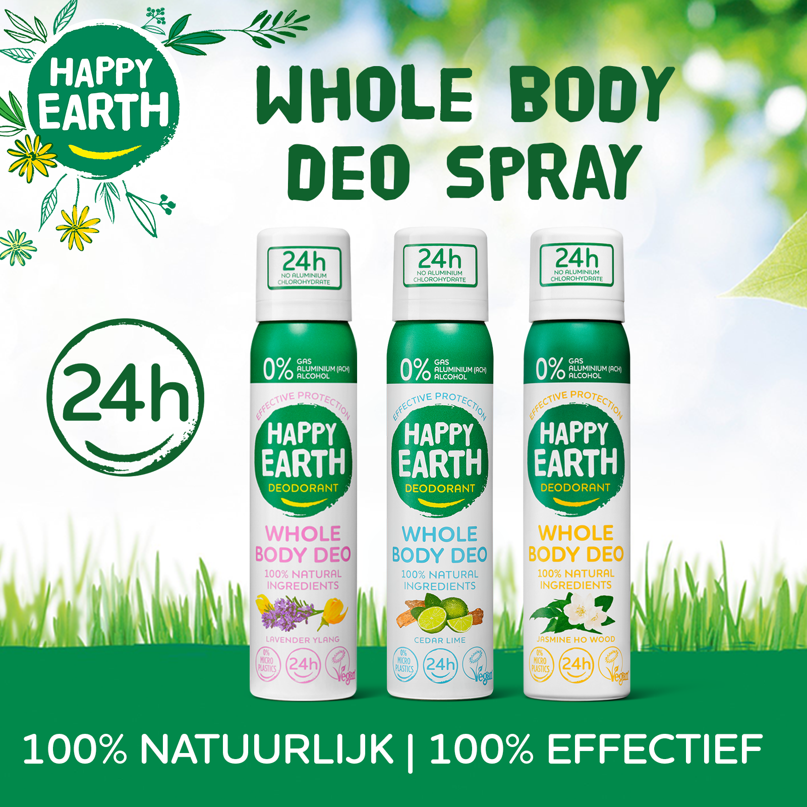 Happy Earth 100% Natural Whole Body Deo Spray Cedar & Lime (100 ml) - image 5