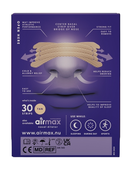 Airmax Nasal Strip Tan (30 stuks)