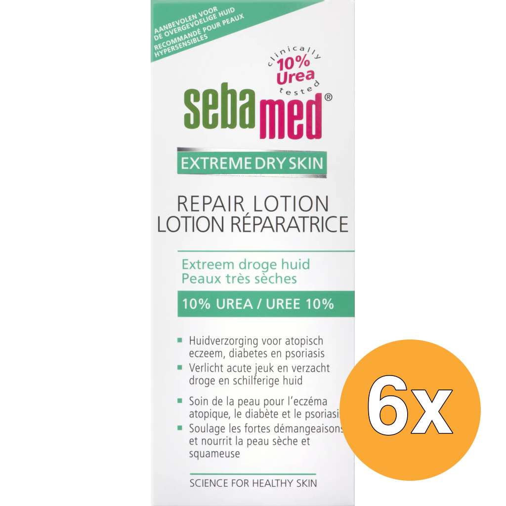 6x Sebamed Extreme dry urea repair lotion 10% (200 ml)