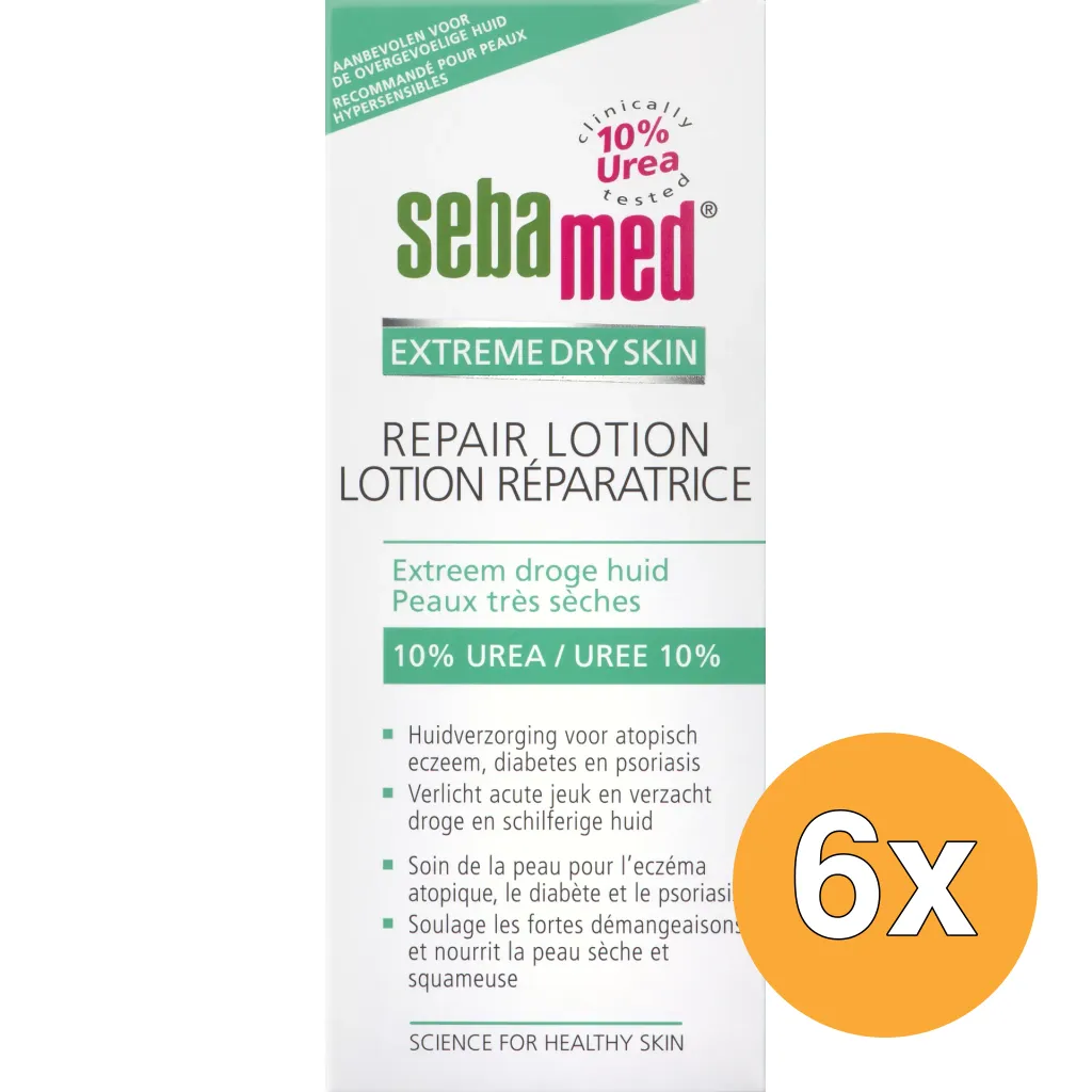 6x Sebamed Extreme dry urea repair lotion 10% (200 ml)