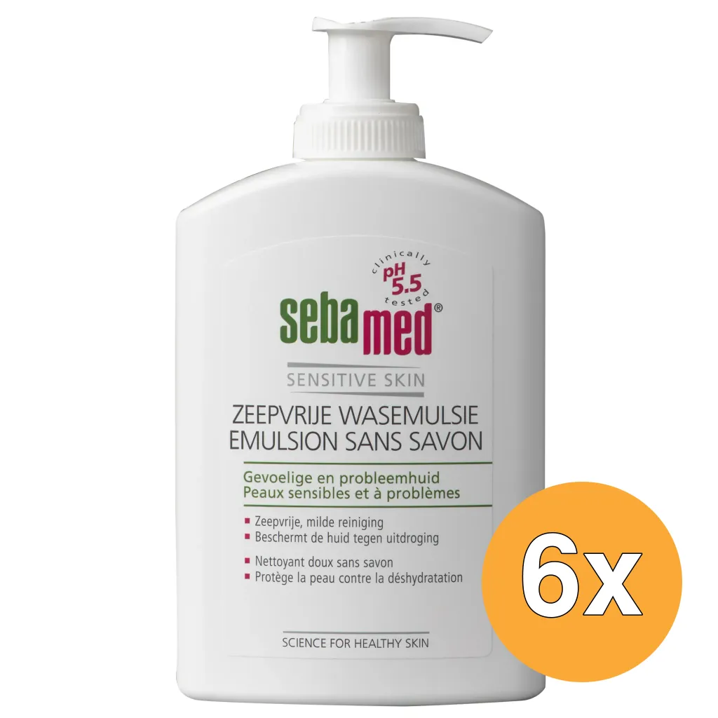 6x Sebamed Zeepvrij wasemulsie (300 ml)