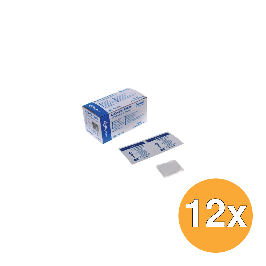 12x Romed Alcoholdoekjes (100 stuks)