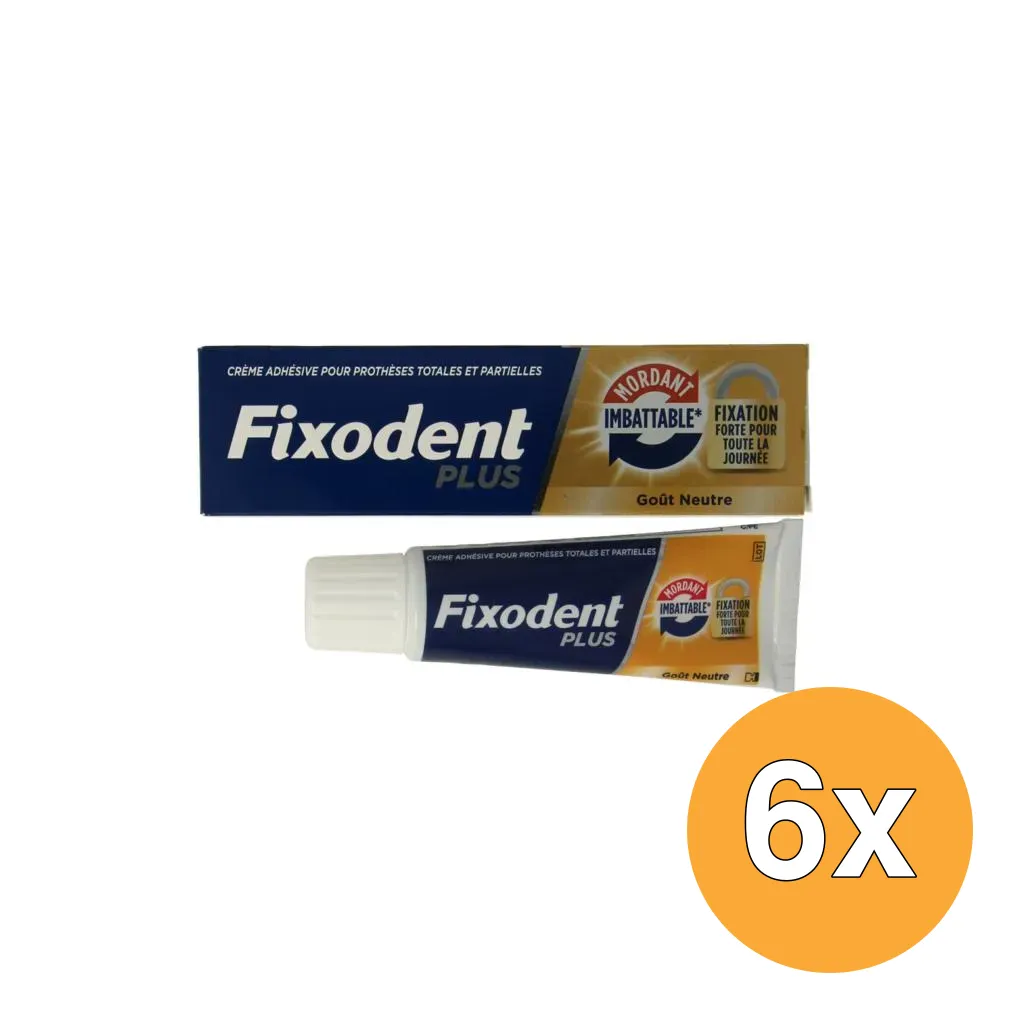 6x Fixodent Kleefpasta Plus Dual Power (40 gr)