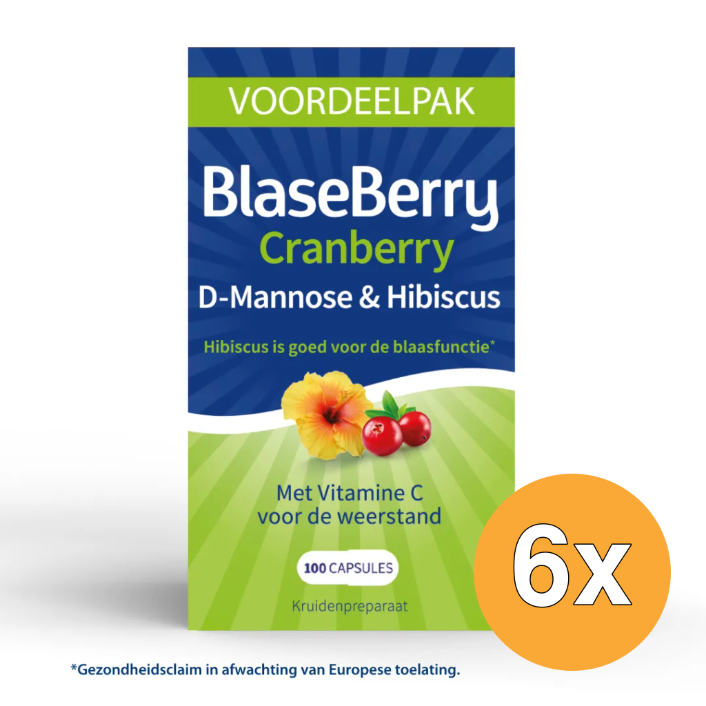 6x Blaseberry Cranberry, D-mannose & Hibiscus (100 capsules)