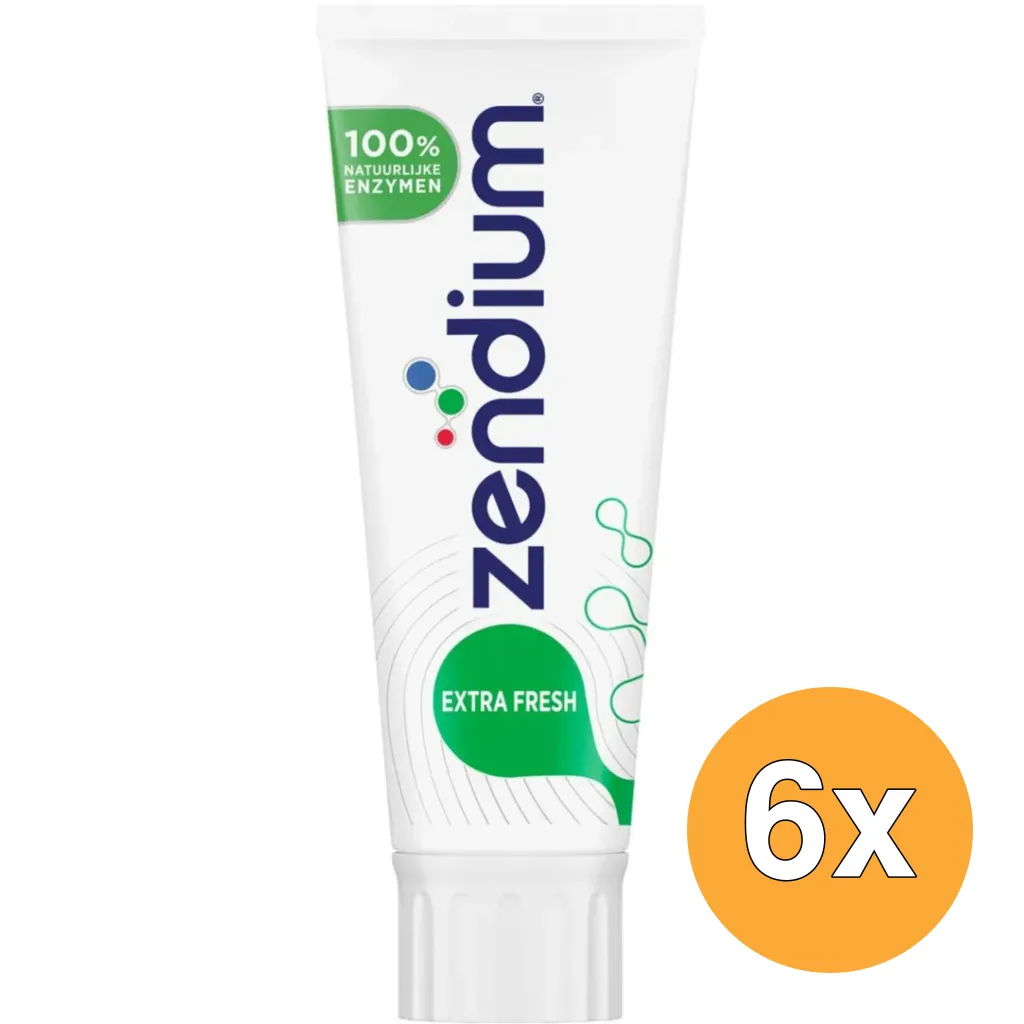 6x Zendium Tandpasta extra fresh (75 ml)