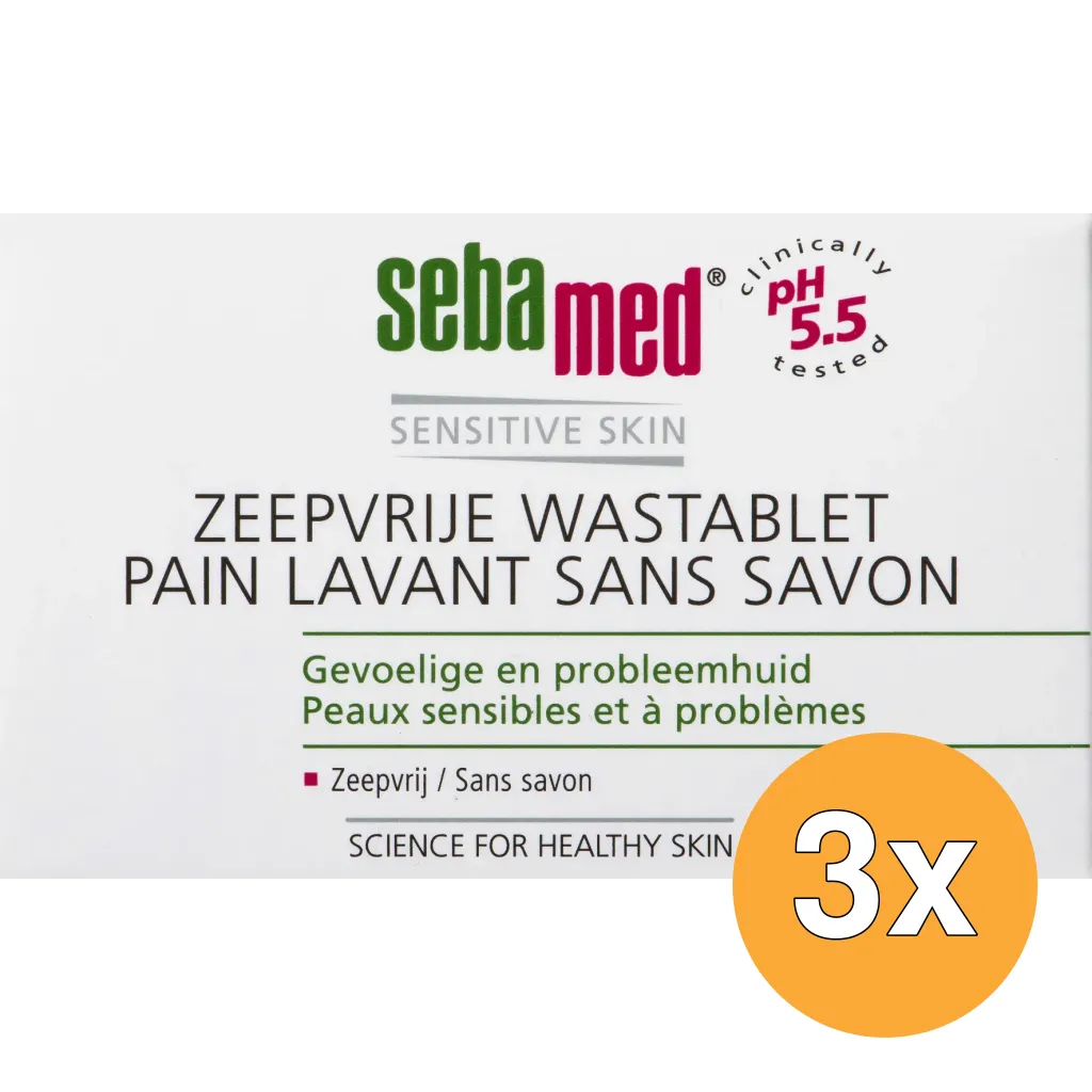 3x Sebamed Wastablet zeepvrij (150 gr)