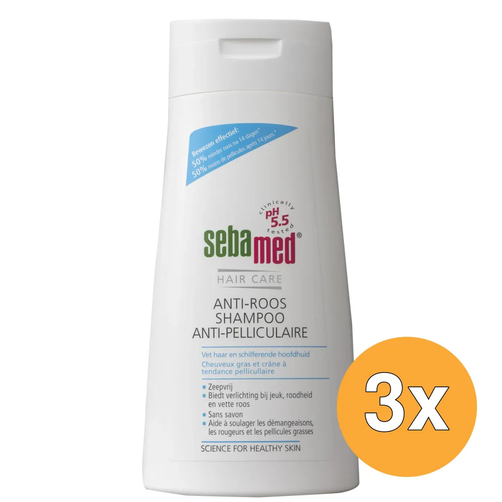 3x Sebamed Anti-roos shampoo (400 ml)