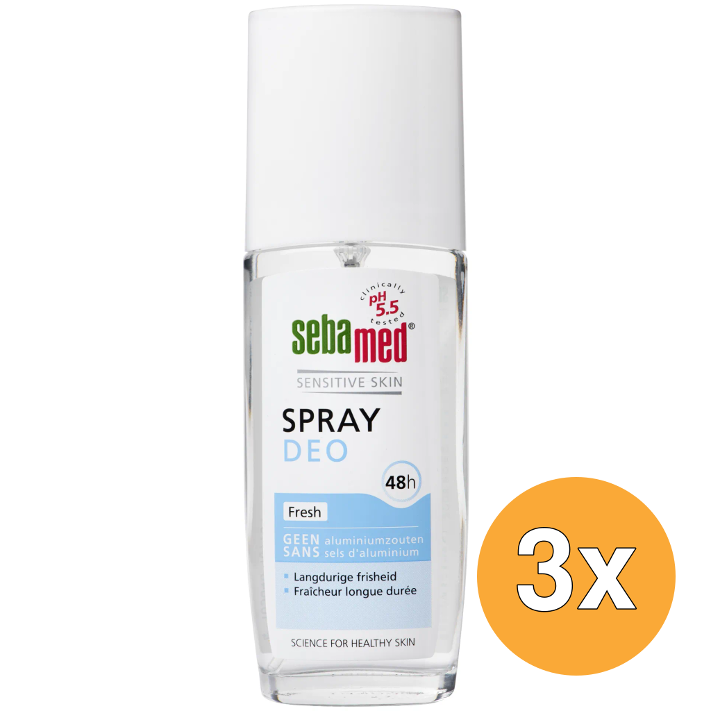 3x Sebamed Deodorant spray fresh (75 ml)