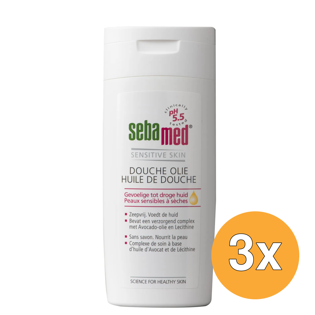 3x Sebamed Douche olie (200 ml)