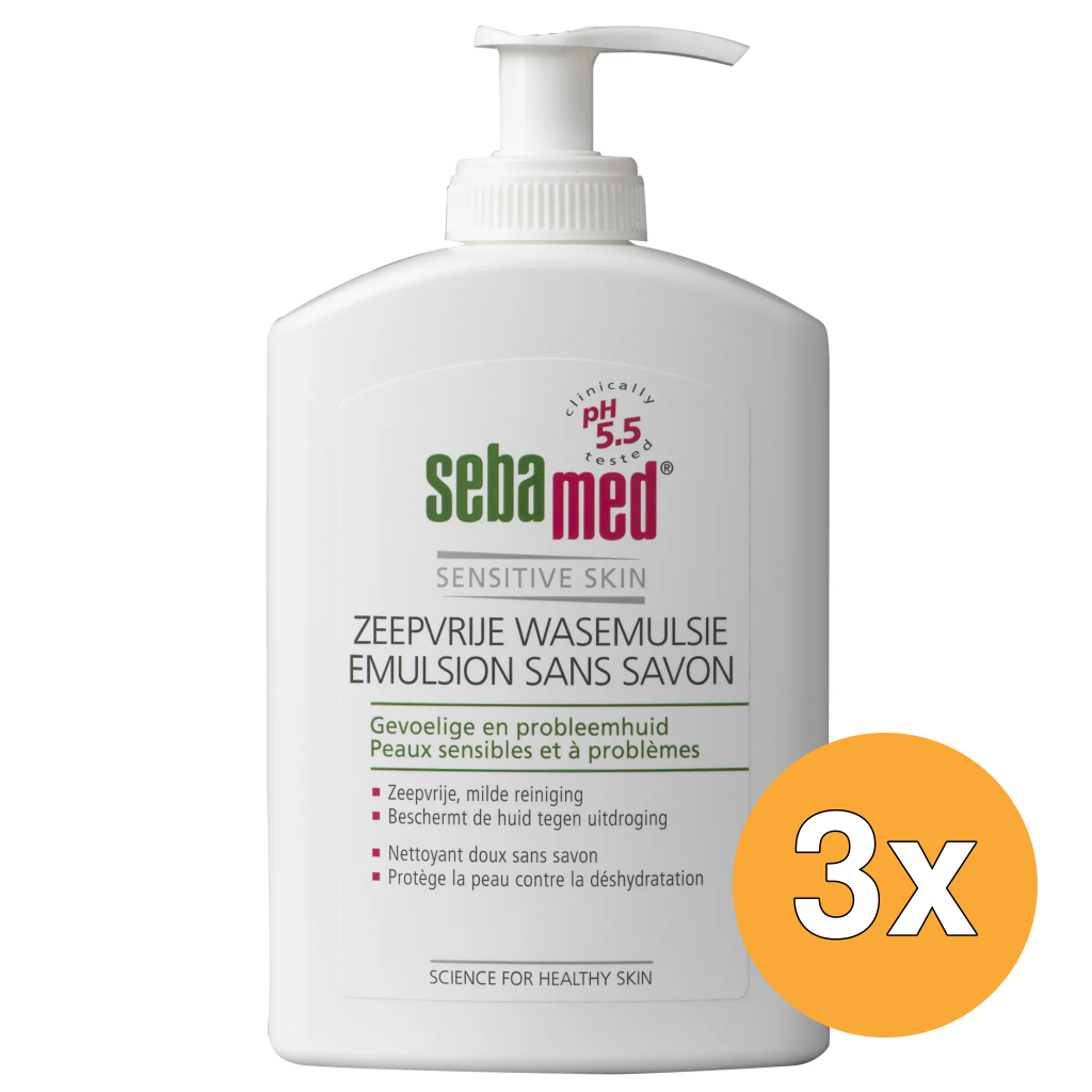 3x Sebamed Zeepvrij wasemulsie (300 ml)