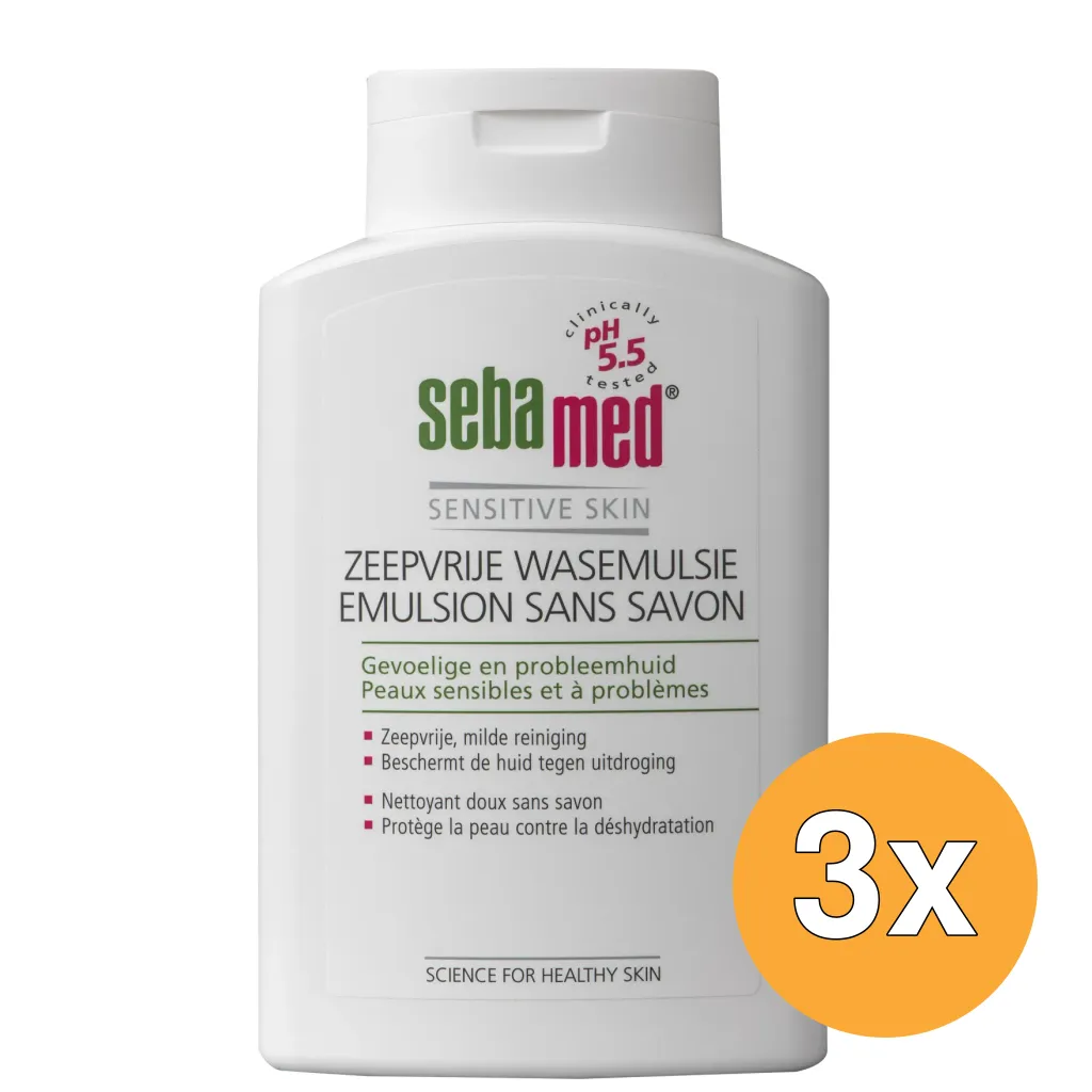 3x Sebamed Zeepvrij wasemulsie (500 ml)