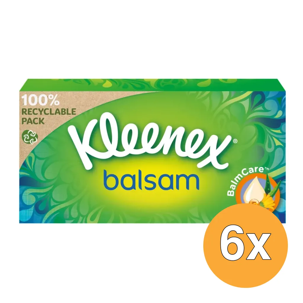 6x Kleenex Balsam Tissue Box (64 stuks)