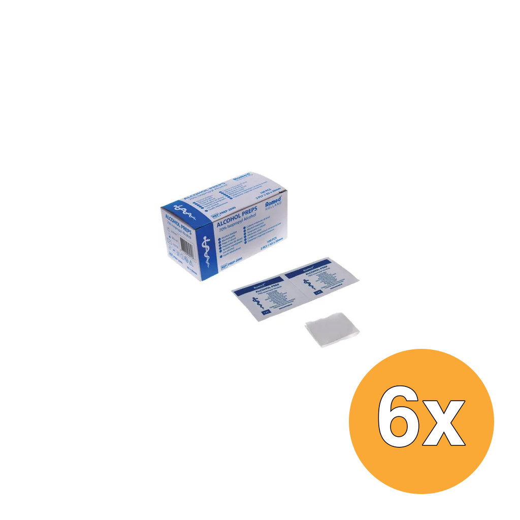 6x Romed Alcoholdoekjes (100 stuks)