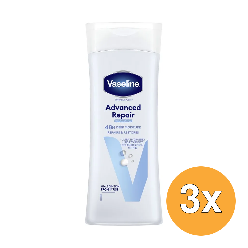 3x Vaseline Bodylotion advanced repair (400 ml)