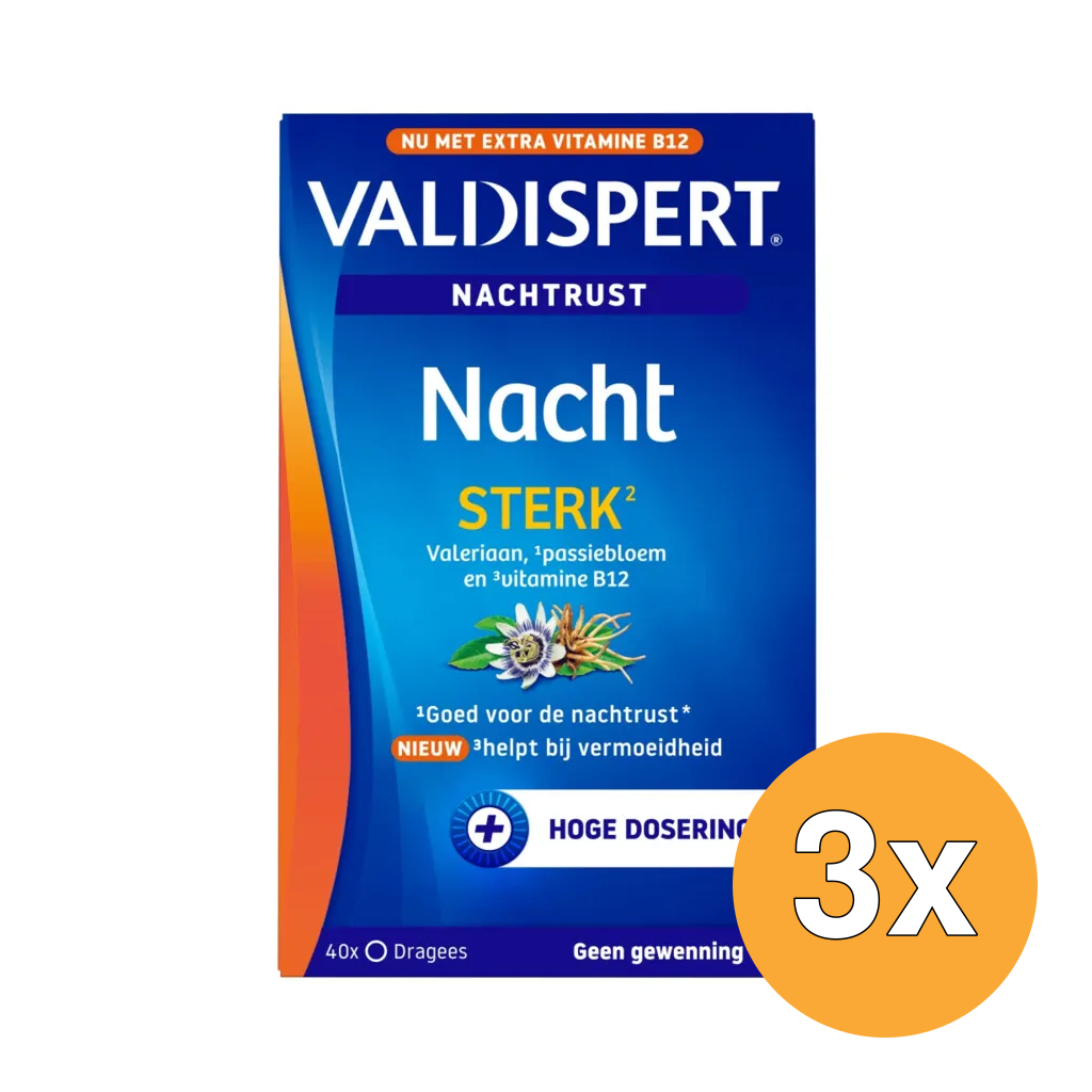 3x Valdispert Nacht Sterk (40 Dragees)