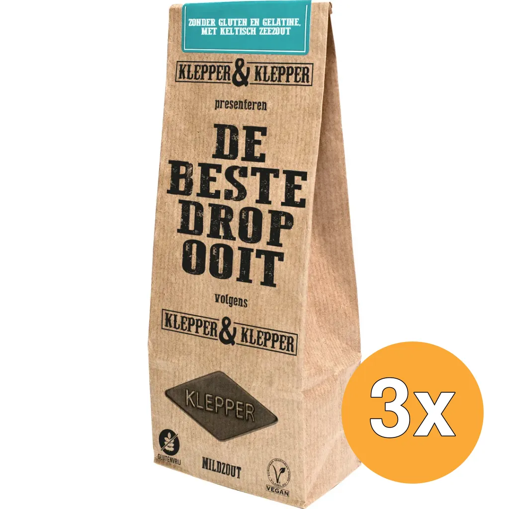 3x Klepper&Klepper De Beste Drop Ooit Mildzout (200 gr)