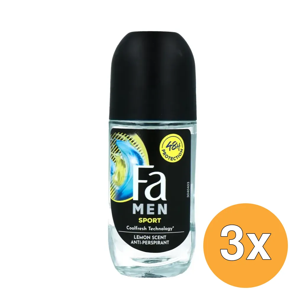 3x Fa Deoroller Sport Men (50 ml)