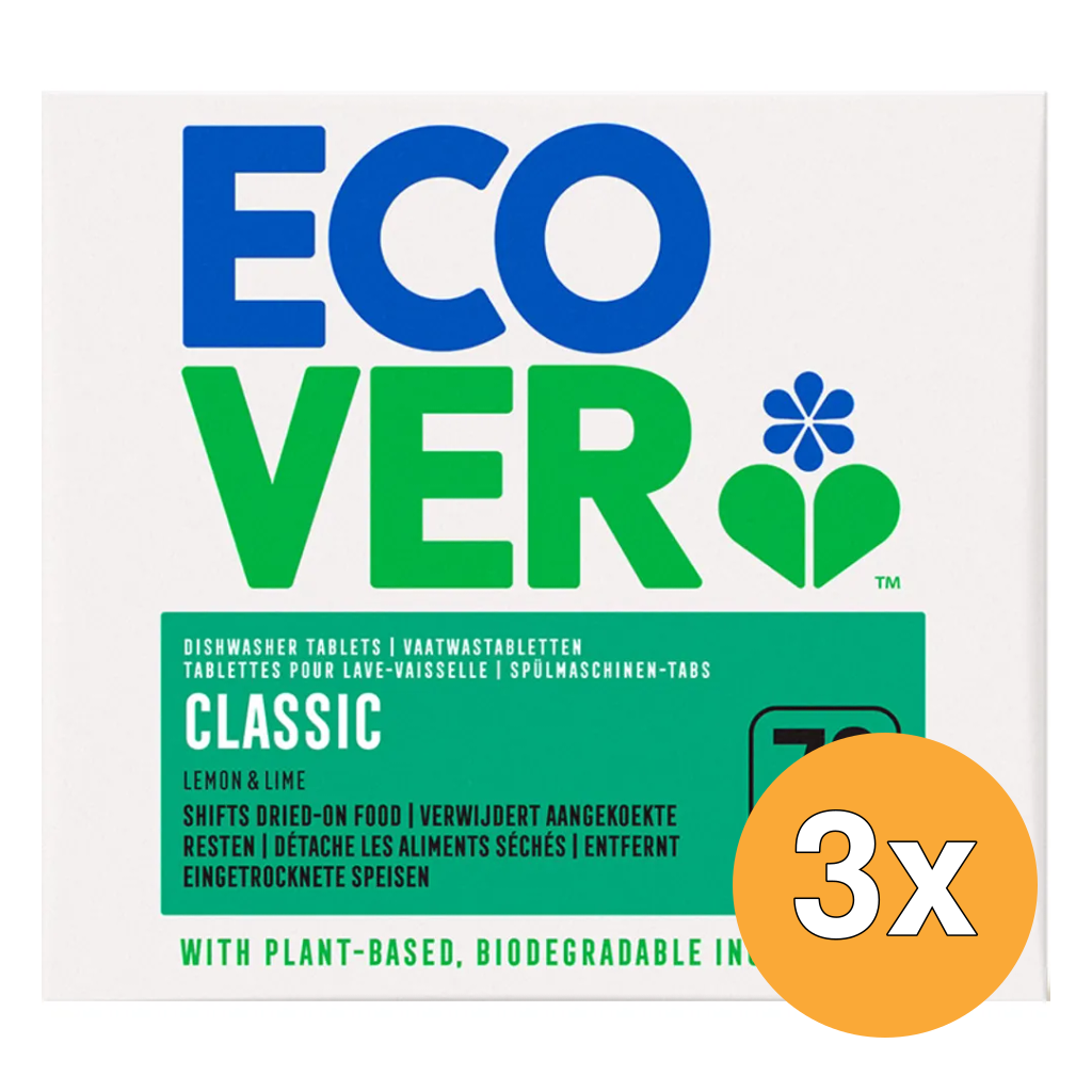 3x Ecover Vaatwasmachinetabletten (70 tabletten)
