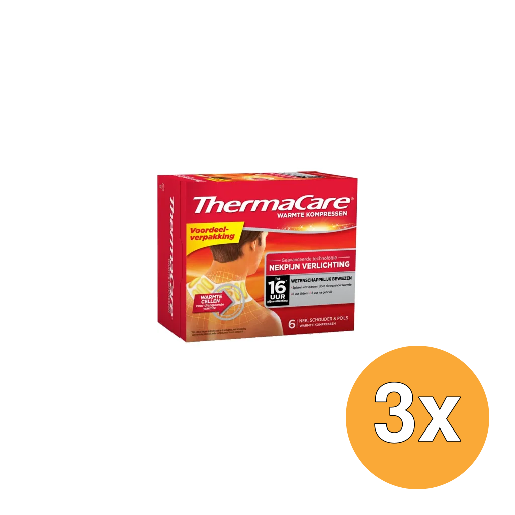 3x Thermacare Promopack Nek Schouder Pols (6 stuks)