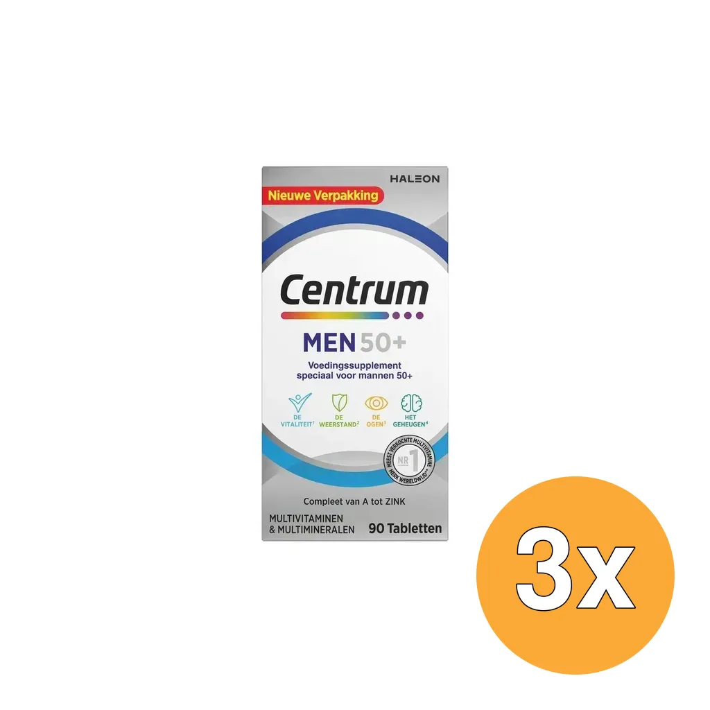 3x Centrum Men 50+ Advanced (90 tabletten)