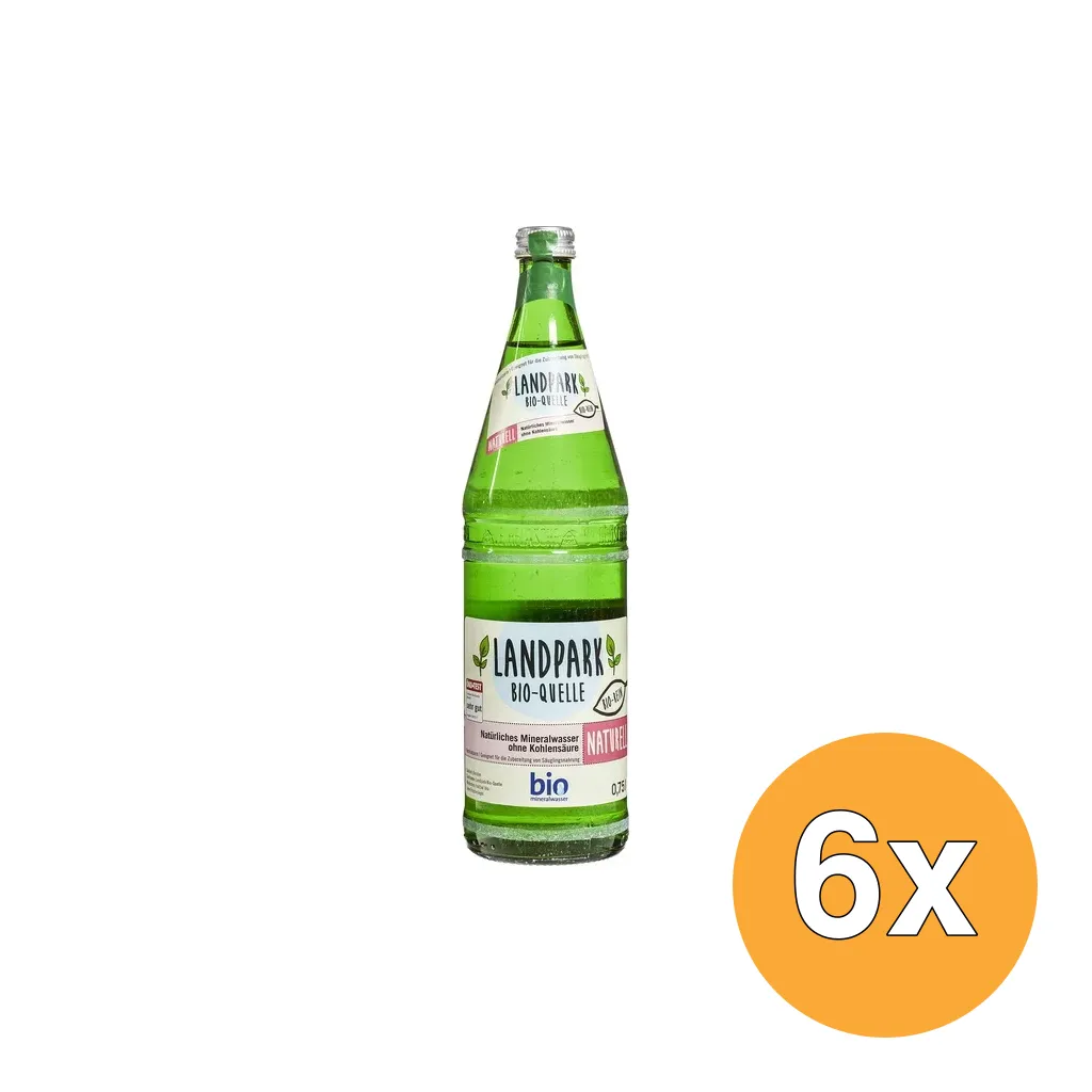 6x Landpark Bio-quelle Mineraalwater (750 ml)
