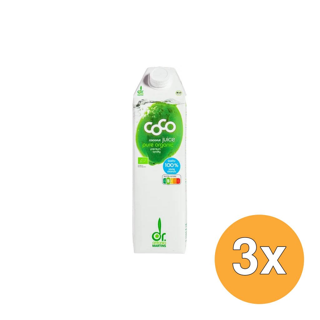 3x Dr. Antonio Martins Cocojuice (1000 ml)