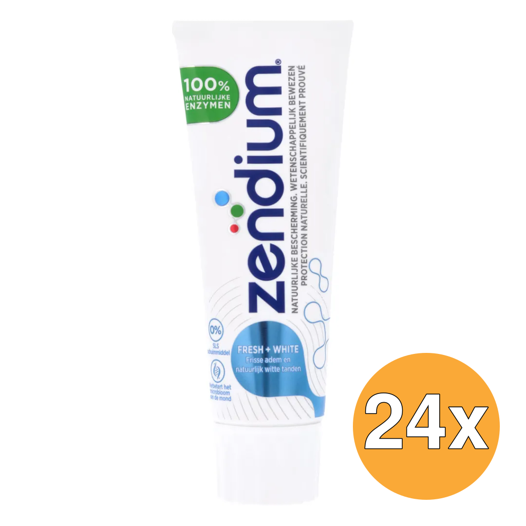 24x Zendium Tandpasta fresh & white (75 ml)