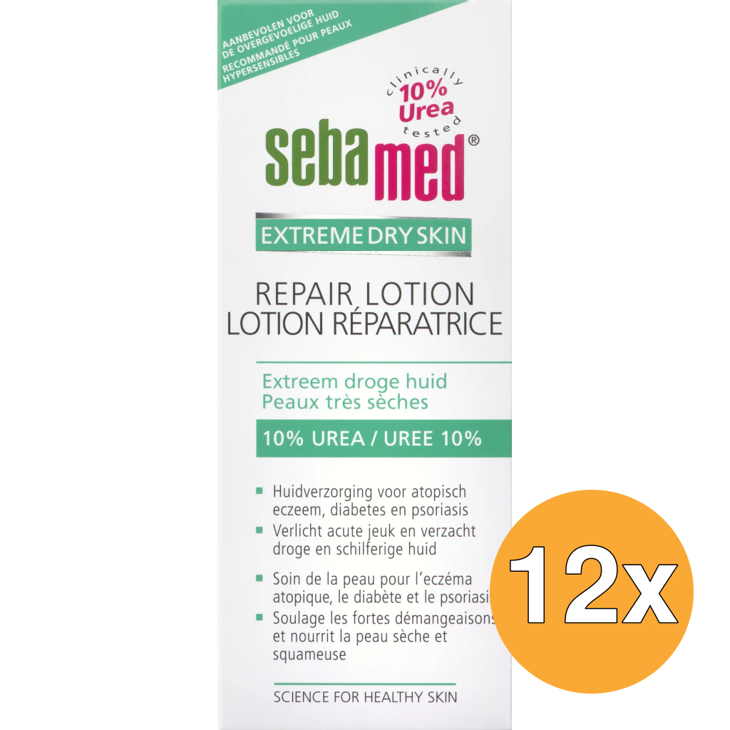12x Sebamed Extreme dry urea repair lotion 10% (200 ml)