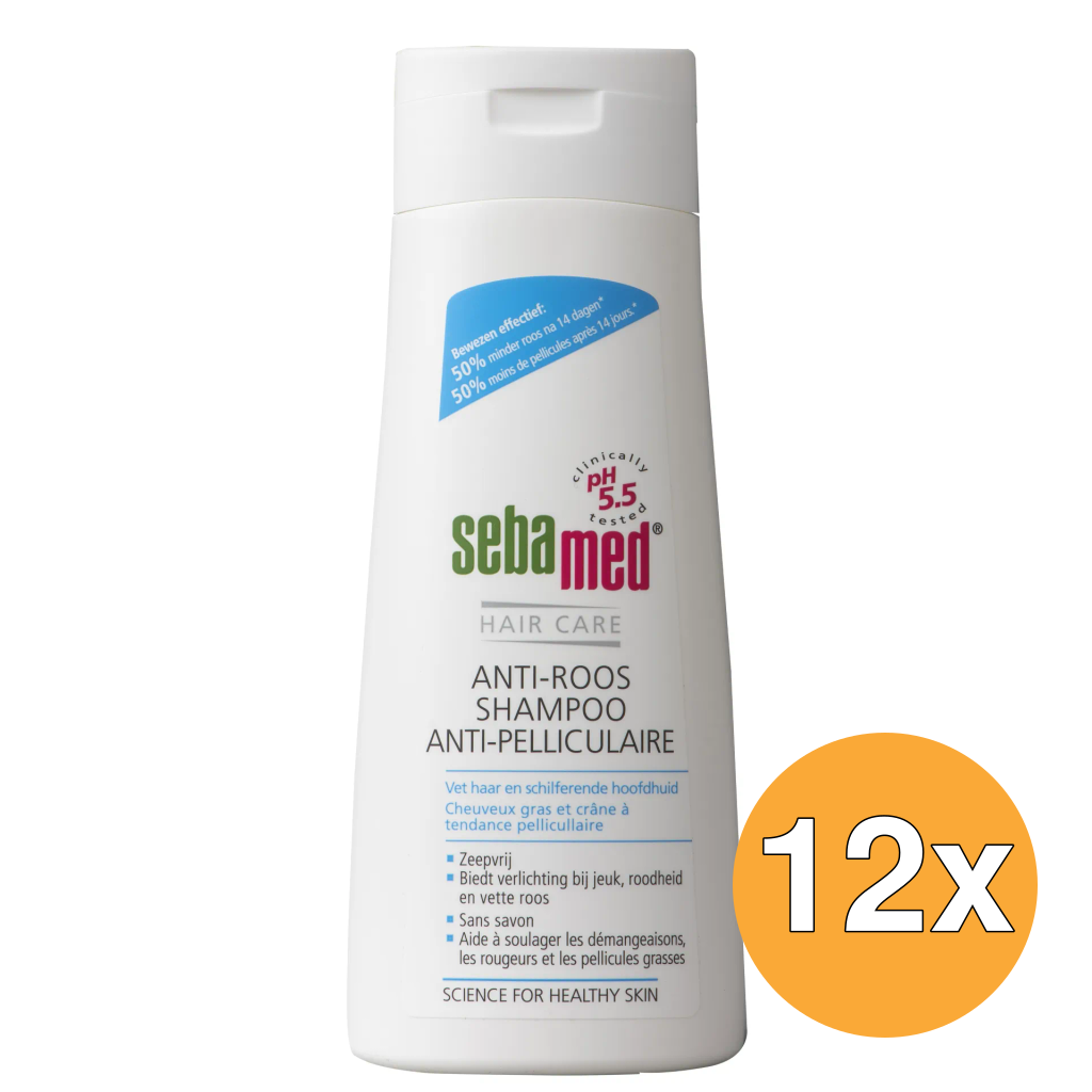 12x Sebamed Anti-roos shampoo (200 ml)
