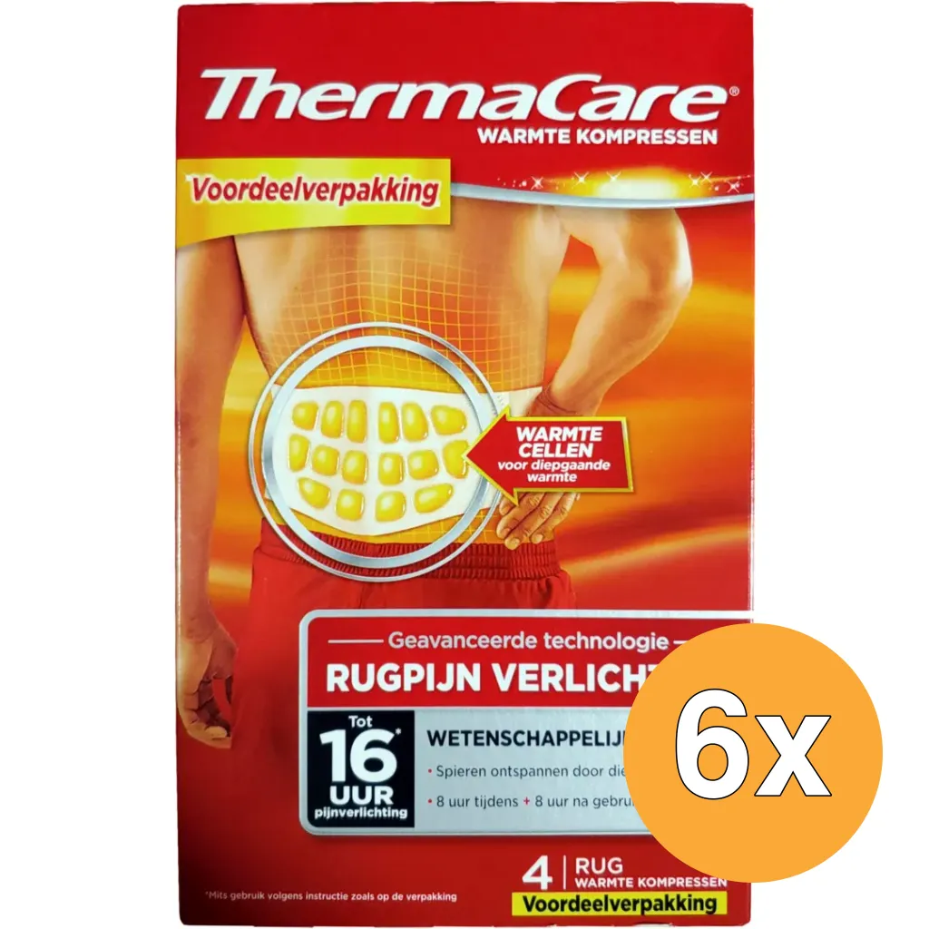 6x Thermacare Promopack Rug Kompres (4 stuks)