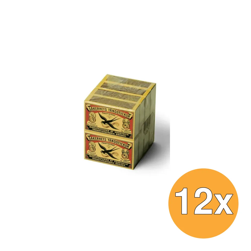 12x Zwaluw Lucifers Klein Doosje (8 stuks)