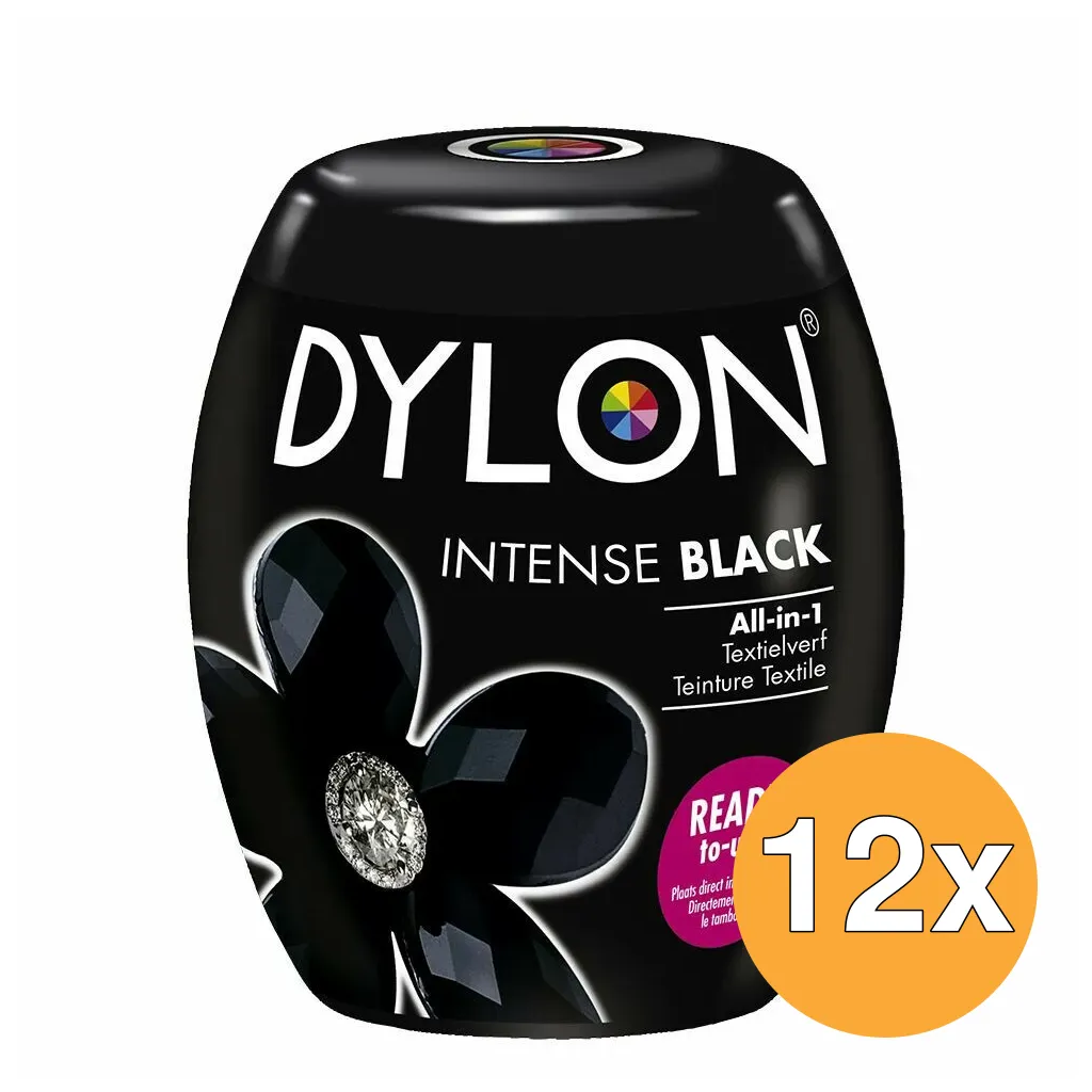12x Dylon Pod Black Intense (350 gr)
