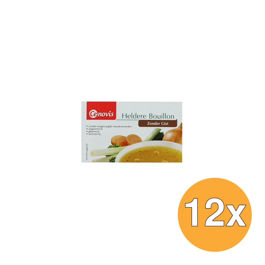 12x Cenovis Heldere Bouillon Gistvrijtabletten (88 gr)