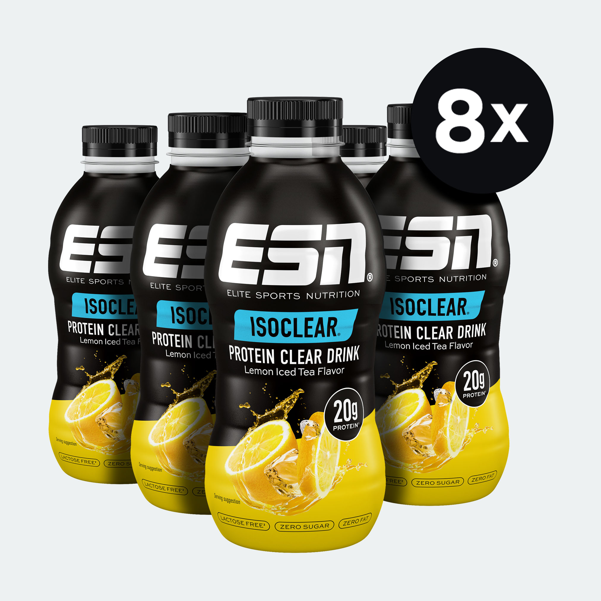 ESN Isoclear Protein Clear Drink Lemon Iced Tea (8x500 ml)