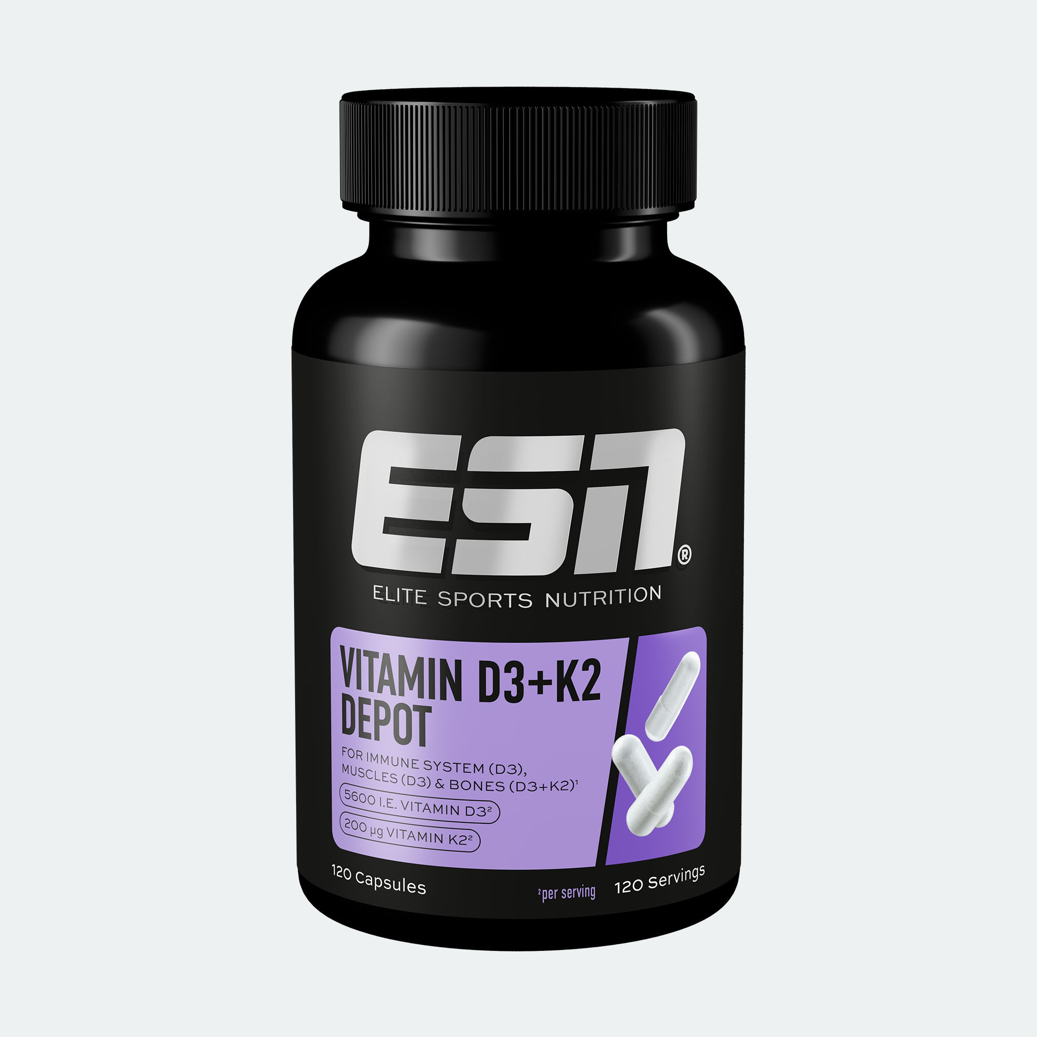 ESN Vitamin D3+K2 Depot (120 capsules)