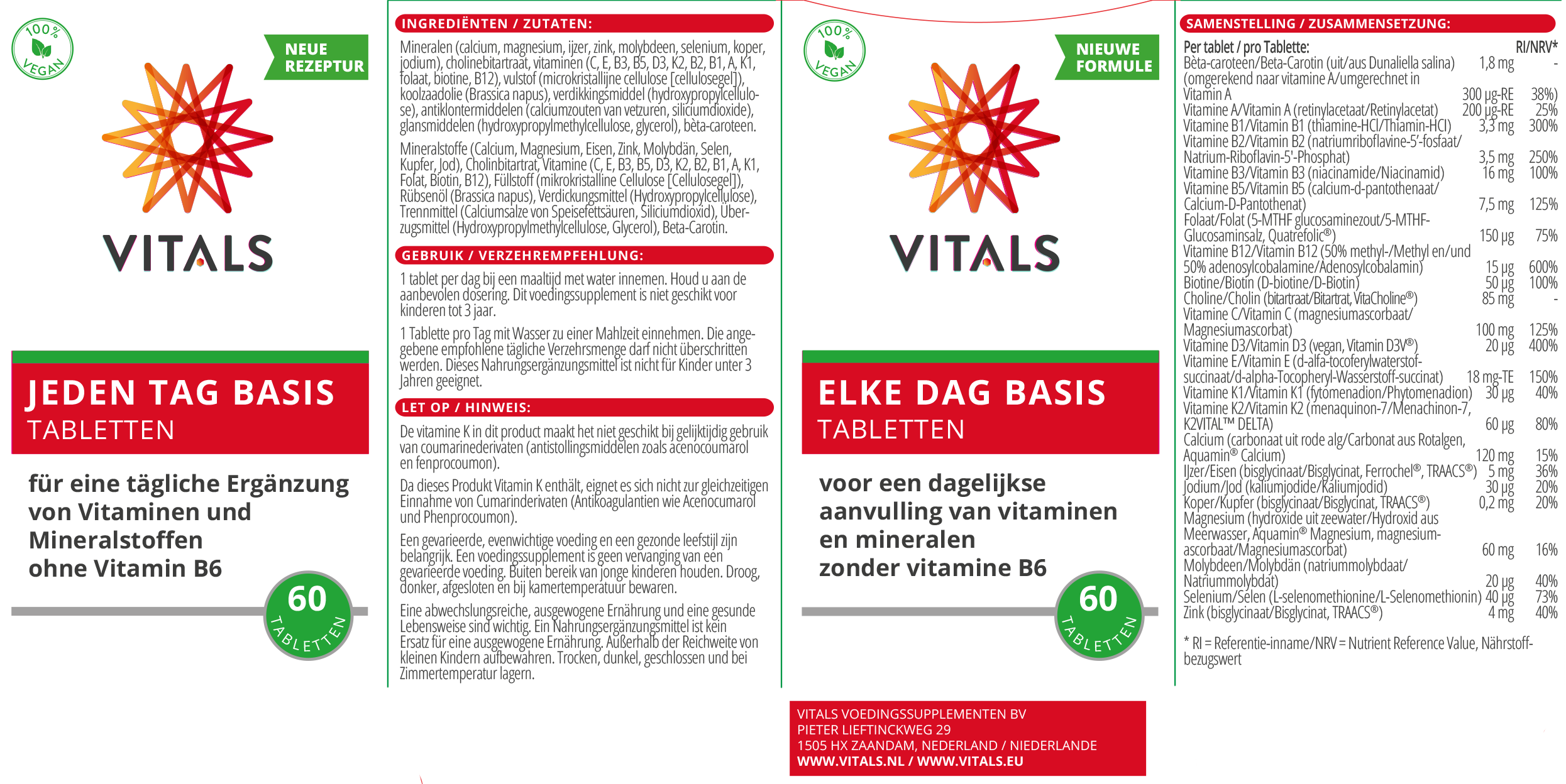 Vitals Elke Dag Basis (60 tabletten) - image 3