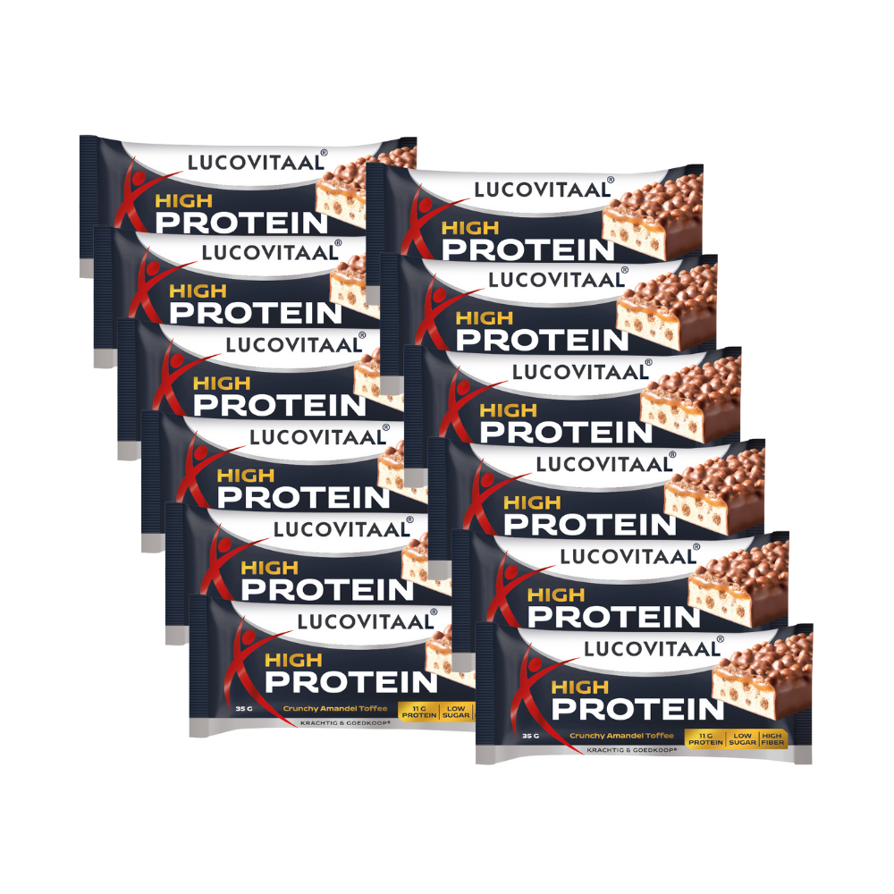 Lucovitaal Protein Crunchy Amandel Toffee (12 x 35 gr)