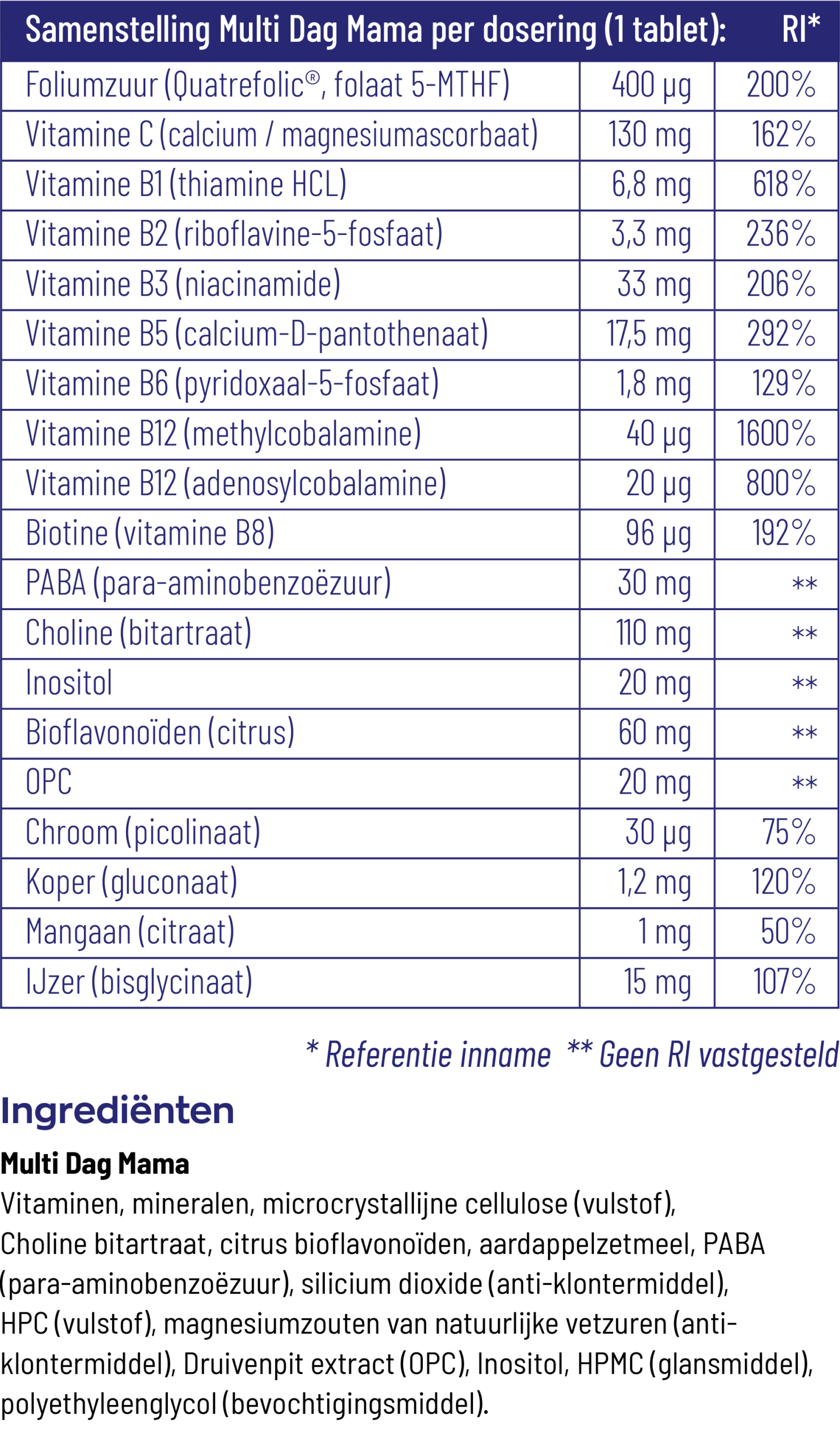 Vitakruid Multi Dag & Nacht® Mama  (90 capsules) - image 3